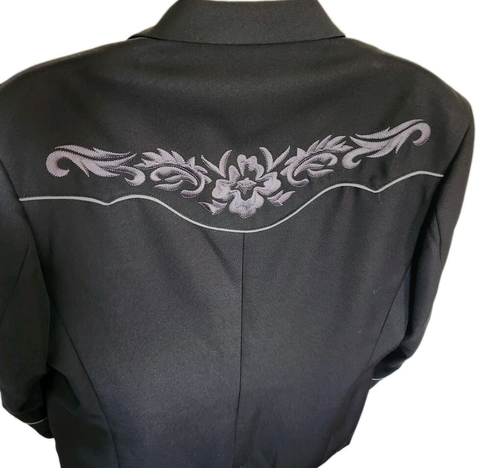 Scully Western Blazer Smile Pockets Mens Sz 48 Embroidered Rodeo Vented Jacket